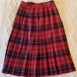 Authentic Robertson Scottish Wool Plaid Tartan Skirt